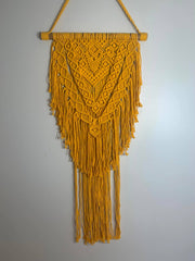 Macrame Wall Hanging BOHO Style: Mustard