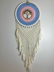 "Baby Blue Musk" Tree of Life Dream Catcher