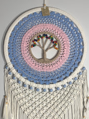 "Baby Blue Musk" Tree of Life Dream Catcher