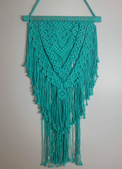 Macrame Wall Hanging BOHO Style: Turquoise