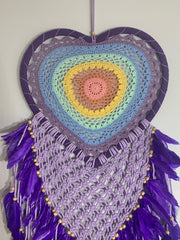 "Rainbow Heart" Dream Catcher