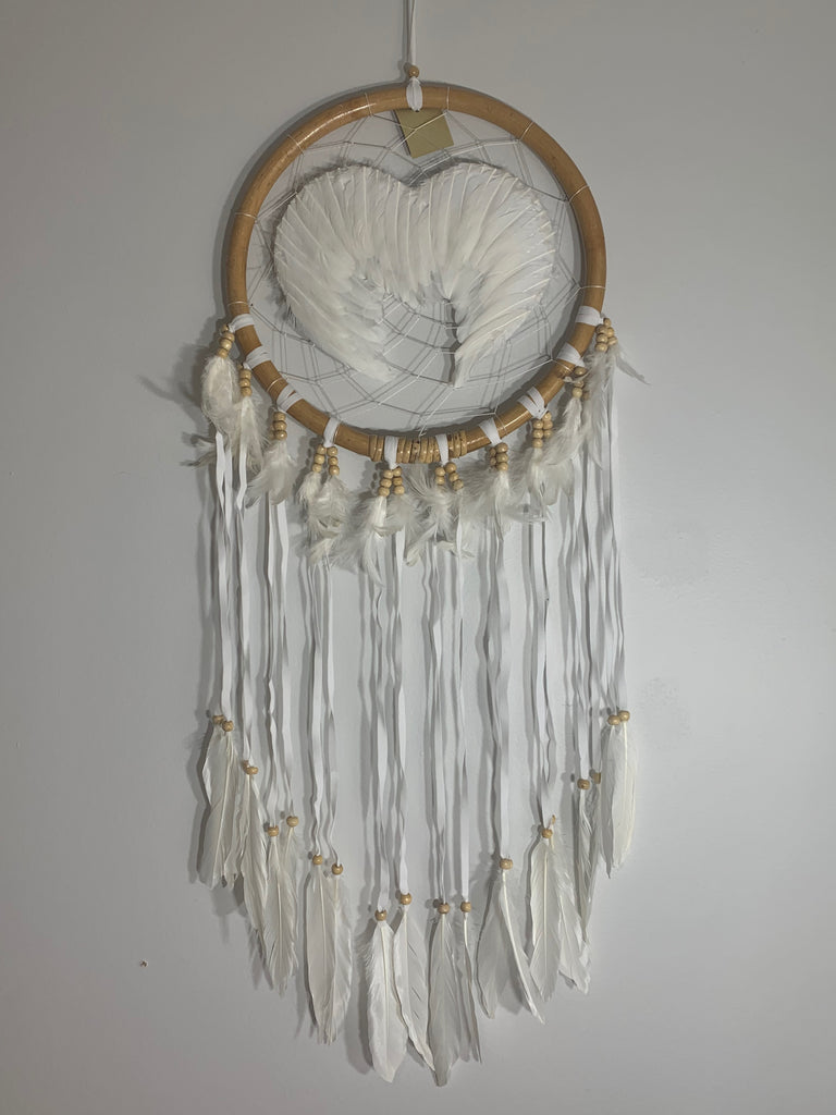 "White Angel Wings" Dream Catcher