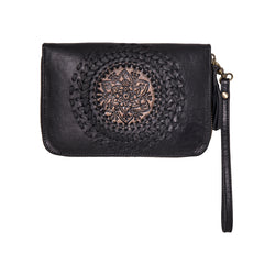 Leather Wallet with Mandala
