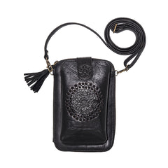 Leather Wallet in Black with Phone Case Combo