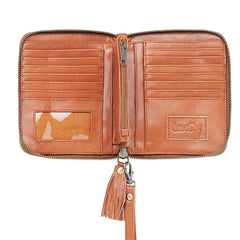 Leather Wallet with Mandala