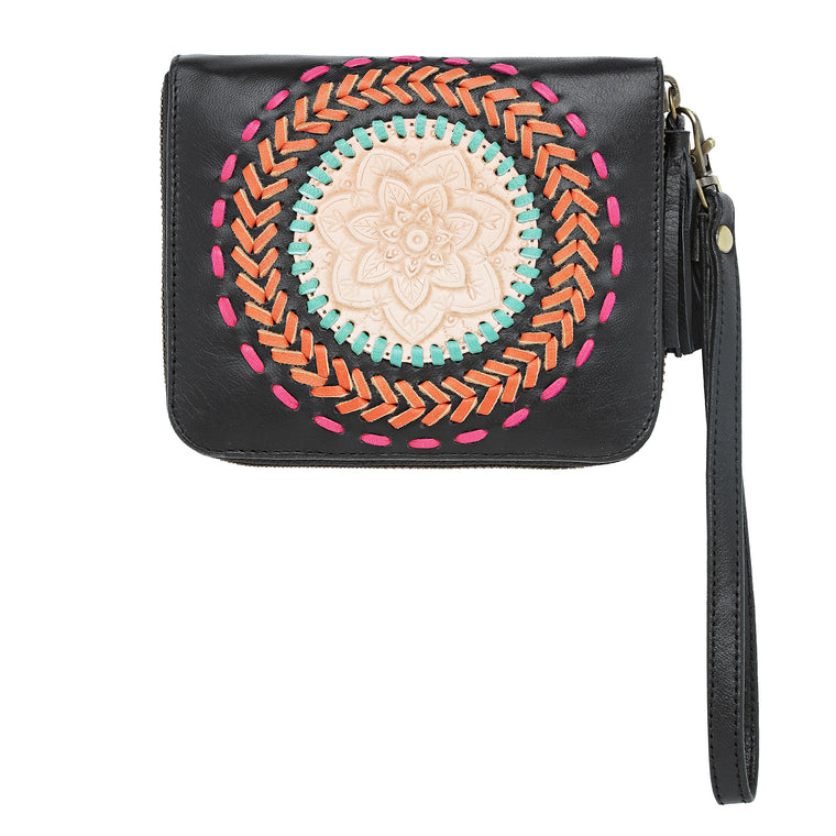 Leather Wallet with Mandala
